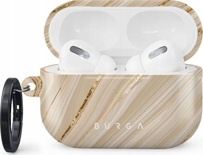 Kapak mbrojtës për AirPods Pro 2 Full Glam, bezhë