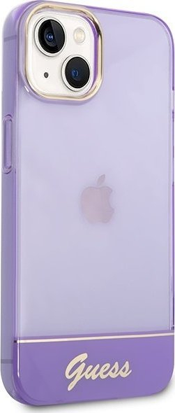Mbrojtëse telefoni Guess GUHCP14MHGCOU, për iPhone 14 Plus, hardcase, vjollcë e tejdukshme