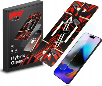 Xham mbrojtës GrizzGlass HybridGlass Easy për Apple iPhone 16 Pro, hibrid, shumë i kthjellët