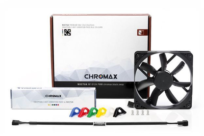 Ftohës Noctua NF-S12A PWM Chromax Black Swap, 120 mm