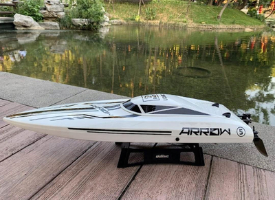 Varkë me telekomandë Amewi RC Model Speedboat RtR, 633 mm, 2.4 GHz, e bardhë