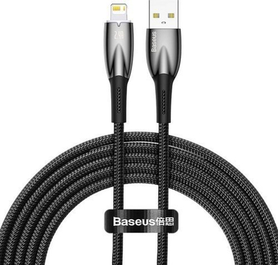 Kabllo USB Baseus Glimmer USB A në Lightning, 2 m, 2.4A, e zezë