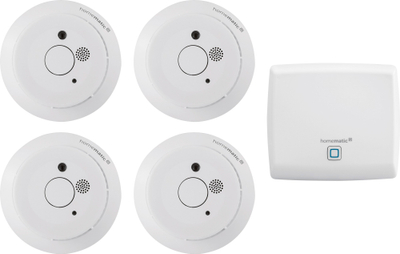 Set smart home Homematic IP Alarmi i Tymi, 5 copa, detektor tymi, i bardhë