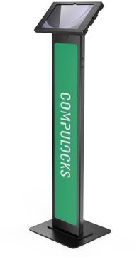 Këmbë dyshemeje tabletë Compulocks Galaxy Tab A9 Apex Enclosure Core Stand, kasë metalike sigurie, kanal i brendshëm kabllosh, e zezë
