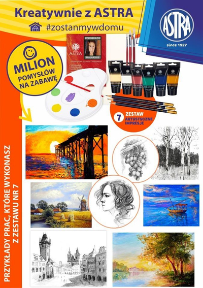 Set pikture Astra Artistic Impressions, kanavacë 40x50 cm, bojë akrilike