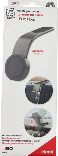 Магнетен држач за автомобил 2GO FlexHold, MagSafe, флексибилен, црн