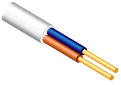 Kabllo Lietkabelis BVV-P, 2 x 2.5mm², 25m, e bardhë