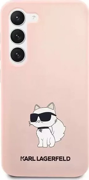 Kapak telefoni Karl Lagerfeld KLHCS23SSNCHBCP, për Samsung Galaxy S23, silikon, Choupette, rozë