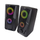 Altoparlantë kompjuterikë Esperanza Rainbow Baila EGS103, stereo, LED RGB, të zinj