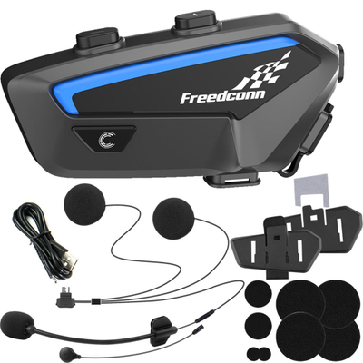 Kufje për motoçikletë FreedConn FX, Bluetooth, të zeza