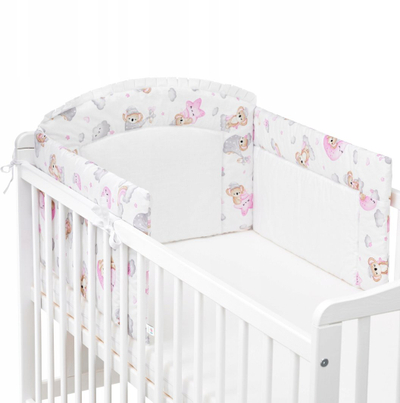 Mbrojtës për krevat fëmijësh Hobby Kids Slim, 170 x 38 cm, Sleeping Teddy Bear, shumëngjyrësh