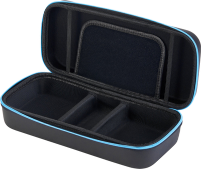 Kuti mbrojtëse Deltaco për Nintendo Switch 2, me hapësirë për aksesorë, e zezë