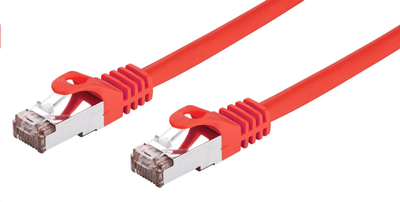 Kabllo rrjeti C TECH CB PP6F 2R, Patchcord Cat6 FTP, 2 metra, e kuqe