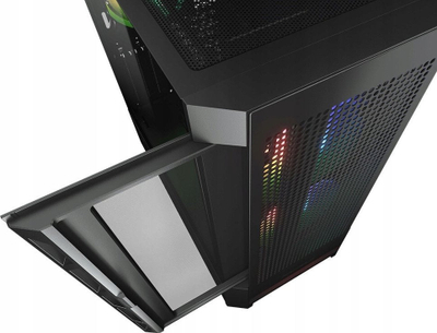 Kasë Cougar Airface RGB, e zezë, Midi Tower