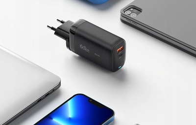 Karikues muri Essager ECTAC-MYB01-Z, GaN, 65W, USB-C USB-A, i zi