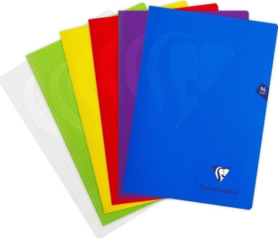 Set fletore Clairefontaine Mimesys 303162Cpack, A4, 96 faqe me katrorë, kapakë polipropileni shumëngjyrësh