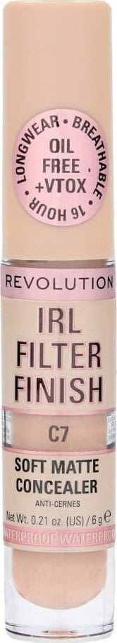 Korektor Revolution Beauty IRL Filter Finish C7, целосна покривност, мат завршница