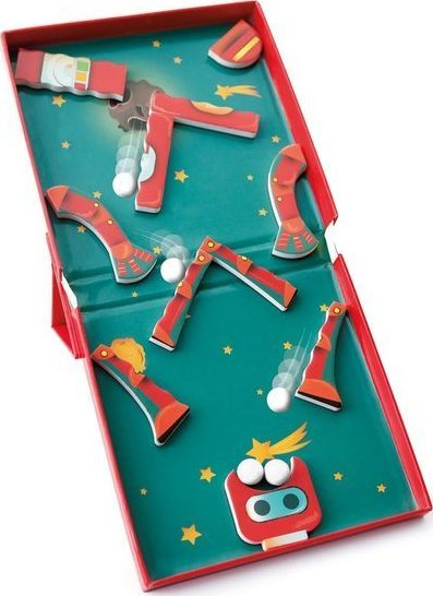 Магнетска игра Scratch Europe Робот 2‑во‑1, 15 парчиња, 15.5 cm, црвена