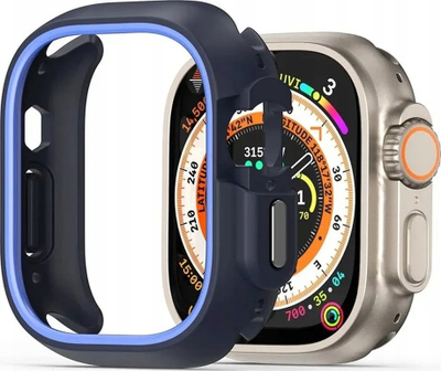 Mbulesë ore DUX DUCIS BAMO për Apple Watch Ultra 49mm, PC me silikon, mbron nga goditjet, blu e errët