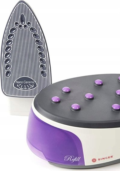 Hekur me bojler Singer SHG 2627, 850W, 0.8L, nano qeramik, i bardhë vjollcë