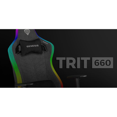 Karrige gaming Genesis Nitro 660 Trit, RGB, ergonomike, gri