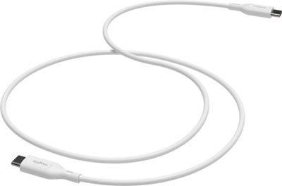 Kабел USB-C во USB-C Zagg, 2 m, за полнење и податоци, бел