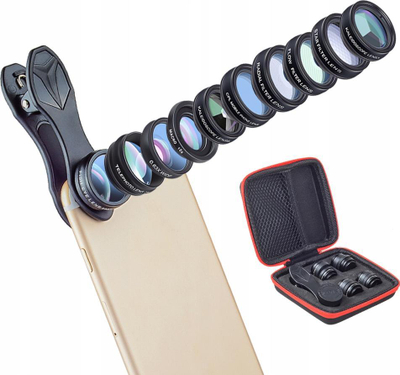 Set lentesh telefoni Apexel APL-DG10, 10 në 1, universal