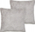 Set jastëkësh për zbukurim Velvet, 45 x 45 cm, me figura gjeometrike, gri e çelët