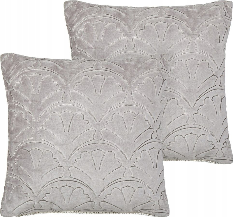Set jastëkësh dekorativë Velvet, 45 x 45 cm, motiv gjeometrik, gri e hapur