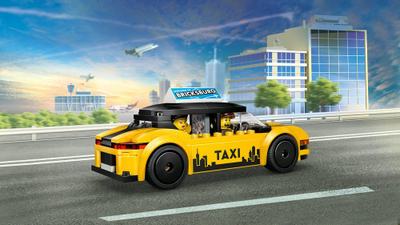 Lodra ndërtimi LEGO City Yellow Taxi 60487, set për ndërtim, për kalamaj