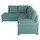 Sofa këndore majtë Jade 250x80-180x73-88Hcm (HM3144.04L), gjelbër