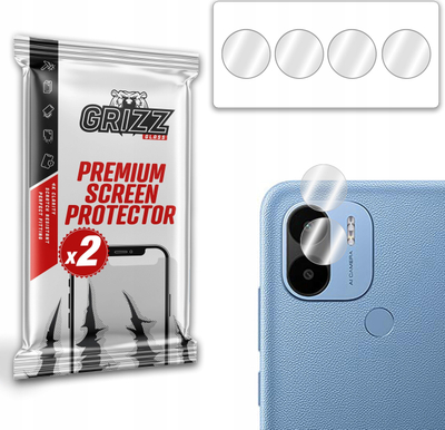 Mbrojtës kamere GrizzGlass HybridGlass për Xiaomi POCO C50, set 2 copë, transparent