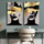 Pikturë murale GOBI HM4842, set 2 copë, kanavacë 45x70cm, gri me ari