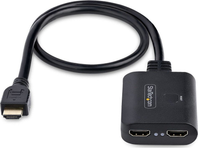 Ndarës HDMI StarTech 2 porta, 4K 60Hz, HDR, i zi