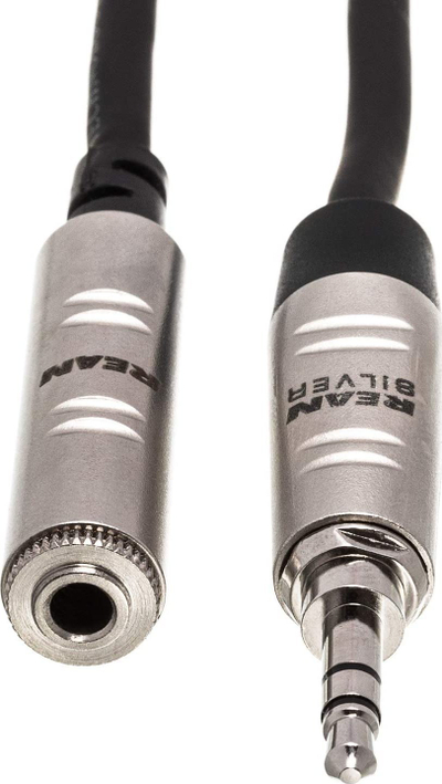 Kabëll zgjatues audio Hosa HXMM-010, 3.5mm TRS, 1m, i zi
