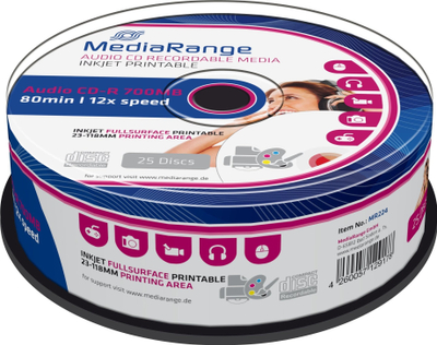 Disqe bosh MediaRange MR224 CD R, 700MB, 80 minuta, 25 copë