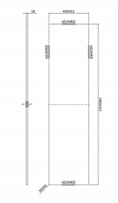Sipërfaqe banjo LARGA 180 S932-029, MDF që s’e ha lagështira, 180 x 45 cm, e bardhë