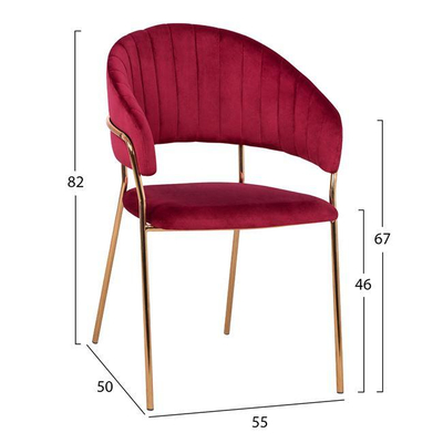 Set 6 karrige kadife 55×50×82 cm, ari