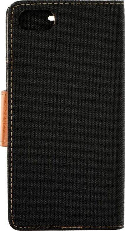 Këllëf telefoni Canvas Book për Samsung Galaxy A7 2018, me kapak magnetik, bëhet edhe si stand, i zi