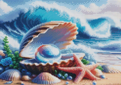 Set mozaiku me diamante Norimpex Diamond Mosaic Shell Coast, dekor muri, shumëngjyrësh