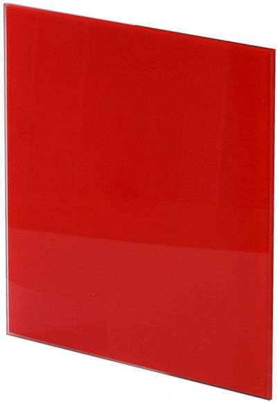 Panel dekorativ për ventilator Awenta System+ PTGR100P Trax Glass, 100mm, xham me shkëlqim, i kuq