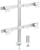 Mbajtëse tavoline për monitorë INLINE, për 4 ekrane 17-32", gri