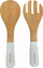 Set lugë sallate KingHoff KH-1687, bambu dhe plastikë, 30.5cm, ngjyrë natyrale