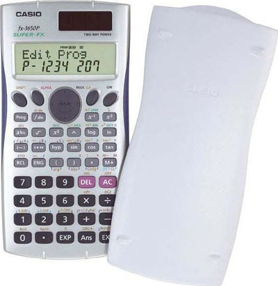 Kalkulator shkencor Casio FX 3650P, me programim, me ekran me dy rreshta, i bardhë
