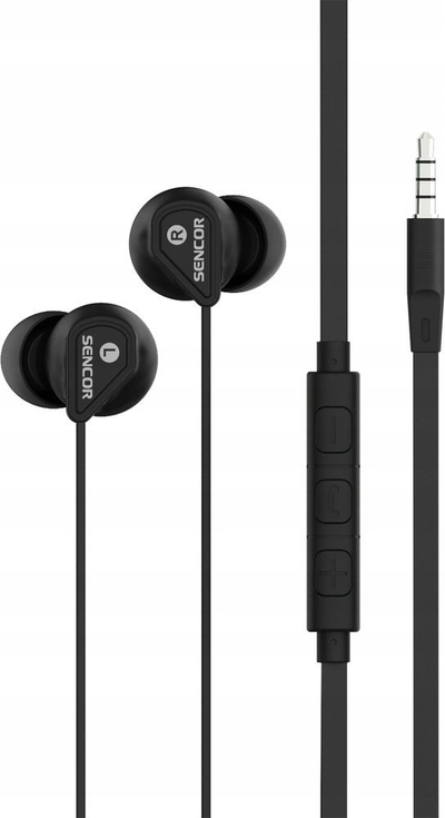 Kufje in ear Sencor SEP 172 VCM, me mikrofon, 3.5 mm, të zeza