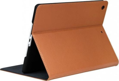 Mbulesë tableti dbramante Tokyo për iPad 2017–2018, lëkurë Saffiano, ngjyrë kafe e djegur
