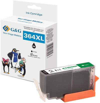 Patrona boje G&amp;G HP 364XL CB321EE, XL, e zezë