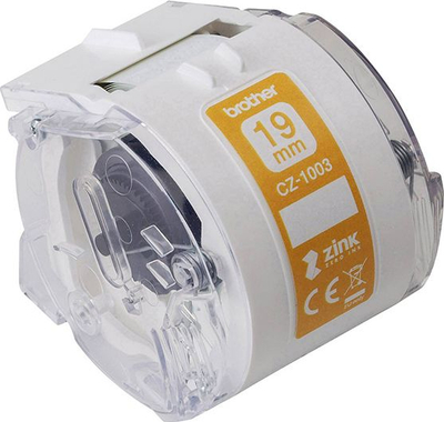 Kasetë etiketa Brother CZ1003, rrotull 5 m, gjerësi 19 mm, e bardhë