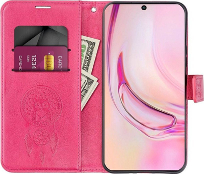 Kapak telefoni Omni Mezzo, tip libër, për Xiaomi Redmi Note 12S, mbyllje me magnet, magenta