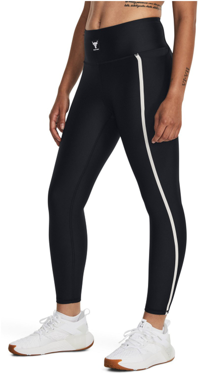 Leggins sportive Under Armour Project Rock All Train HeatGear për femra, bel i lartë, e zezë